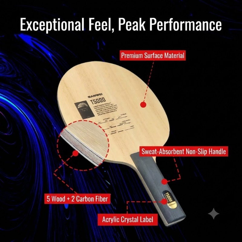 Table Tennis Launcher - 1 pz SANWEI T5000 Telaio da
