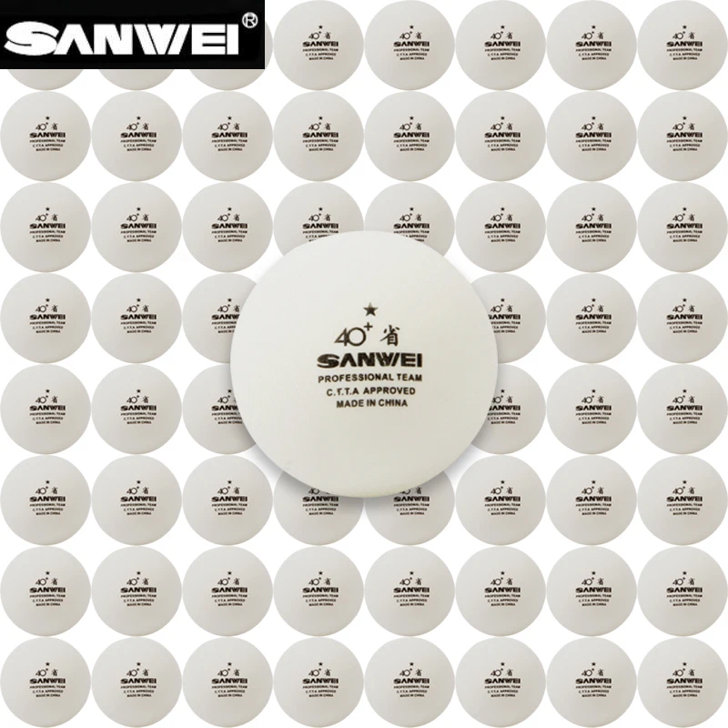 Table Tennis In Chinese - SANWEI 100 pz/pacco 40+ Palline Da