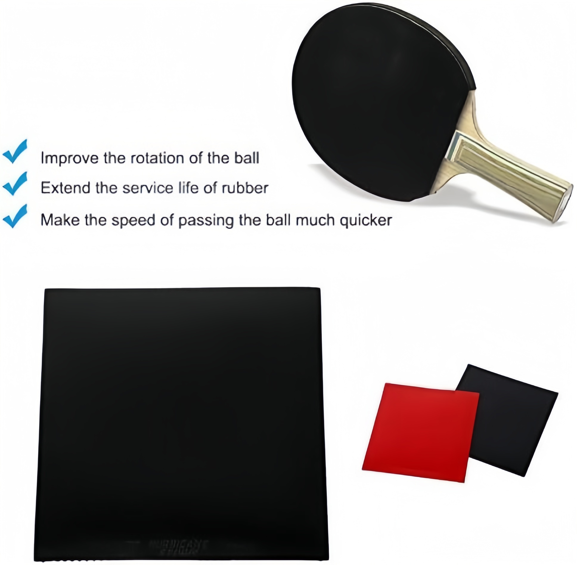 Table Tennis Protective Cover - Gomma per racchetta da ping pong