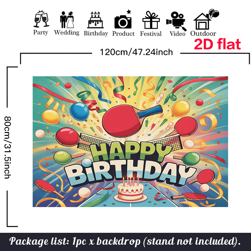Banner 2D per ping pong, decor - Table Tennis In Chinese recensione e prezzo